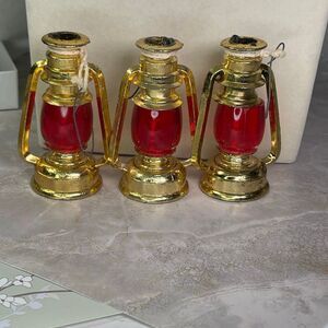 Lot of 3 Midcentury Hong Kong plastic lanterns ornaments